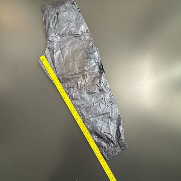 Victorias Secret Sport Cargo Jogger Pant Iridescent Gray Blue‎ Foil Metallic L - Picture 12 of 14